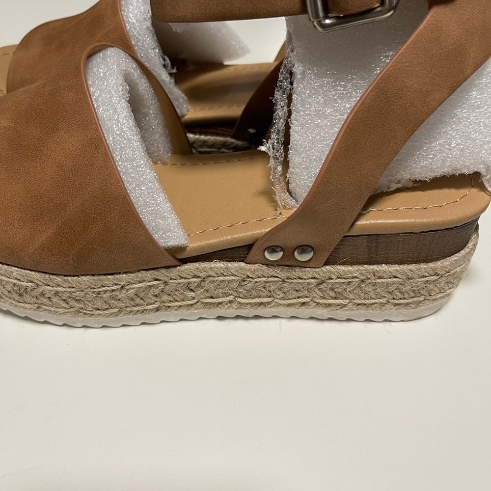 Espadrille Strap Open Toe Sandals NIB - Picture 5 of 9